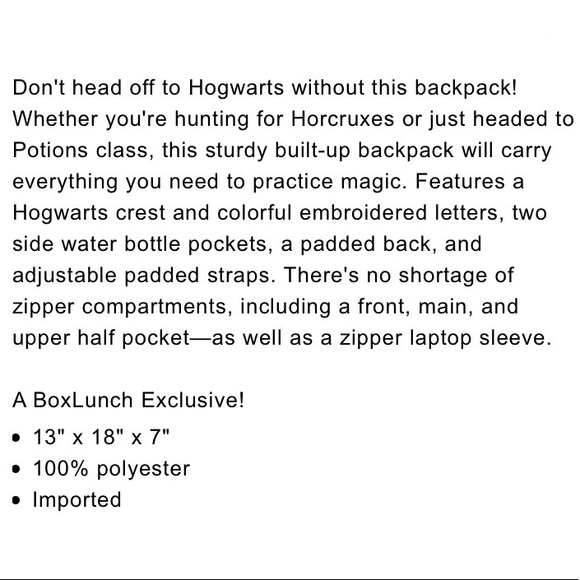 HARRY POTTER BOXLUNCH Hogwarts Built-Up BACKPACK! - Picture 5 of 5